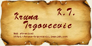 Kruna Trgovčević vizit kartica